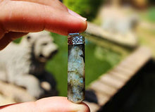 Load image into Gallery viewer, Natural Labradorite Crystal Healing Pendant - For Throat Chakra | Enhances Intuition, Highly Mystical. Relieves Fears & Insecurities. Builds Self-Trust. Cleanses & Protects Aura | With Stylish Chain