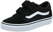 Load image into Gallery viewer, Vans Women's WM Ward Sneaker, Black Suede Canvas Black White Iju, 6