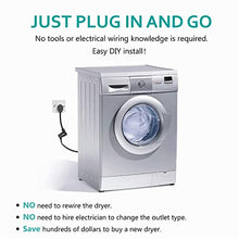 Load image into Gallery viewer, BOEEMI 4 Prong New Electric Dryer Plug Male to 3-Prong Old Dryer Receptacle Female Connector Adapter, NEMA 14-30P to 10-30R 4-Prong Dryer Outlet Adapter, 30A 125/250V 1.5FT, UL Compliant