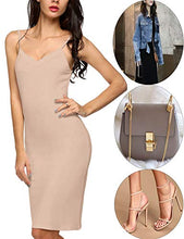 Load image into Gallery viewer, Avidlove Women Full Slips Cotton Blend V Neck Straight Dress Nightwear Skincolor (FBA) XL Nude