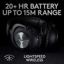 Load image into Gallery viewer, Logitech G PRO X Wireless Lightspeed Gaming Headset with Blue VO!CE Mic Filter Tech, 50 mm PRO-G Drivers, and DTS Headphone:X 2.0 Surround Sound