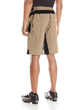 Load image into Gallery viewer, Zoic Men's Ether Mountain Bike MTB Cycle Riding Short Relaxed Fit 12 inch Inseam, UPF 50+, Tan, size Large