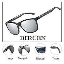 Load image into Gallery viewer, Bircen Mens Sunglasses Polarized UV Protection: Classic Shades for Men Driving Fishing with Al-Mg Metal Frame