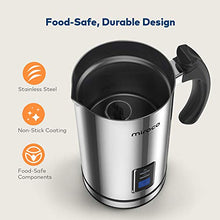 Load image into Gallery viewer, Miroco Milk Frother, Electric Milk Steamer Stainless Steel, Automatic Hot and Cold Milk Frother Warmer with Heat Froth Whisks for Latte, Coffee, Hot Chocolates, Cappuccino, Heater with Strix Control