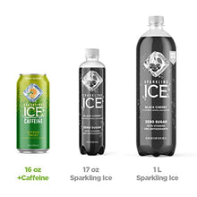 Load image into Gallery viewer, Sparkling Ice +Caffeine Triple Citrus Sparkling Water, with Antioxidants and Vitamins, Zero Sugar, 16 fl oz Cans (Pack of 12)