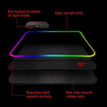 Load image into Gallery viewer, havit RGB Gaming Mouse Pad Soft Non-Slip Rubber Base Mouse Mat and 2-Feet USB 2.0 Type A Male to Type A Male Cable