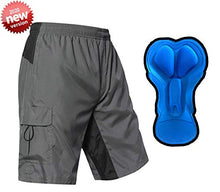 Load image into Gallery viewer, EZRUN Men's 3D Padded Mountain Bike Shorts Lightweight MTB Cycling Shorts (Grey Black,m)