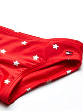 Load image into Gallery viewer, Tommy Hilfiger Girls' Two-Piece Swimsuit, Foil Star Flounce Chinese Red, 5