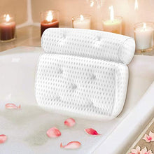 Load image into Gallery viewer, Mosuch Bath Pillow for Head Neck and Shoulder Support, 4D Air Mesh Luxury Spa Bathtub Pillow with 7 Non-Slip Suction Cups Large and Soft Bath Pillows Fits All Bathtub, Hot Tub, Jacuzzi and Home Spa