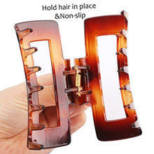 Load image into Gallery viewer, Canitor 4.1 Inche Large Hair Claw Clips 4 PCS, Hair Clips for Thick Hair Acrylic Banana Claw Clips Non-slip Hair Clip Rectangular Jaw Clips Big Hair Clips Gifts for Women