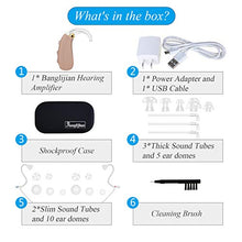 Load image into Gallery viewer, Banglijian Hearing Amplifier Rechargeable Personal Sound Amplifier, Digital Noise Cancelling to Aid and Assist Hearing, for Adults and Seniors, Latest Upgrade