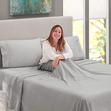 Load image into Gallery viewer, Nestl Luxury Queen Sheet Set - 4 Piece Extra Soft 1800 Microfiber-Deep Pocket Bed Sheets with Fitted Sheet, Flat Sheet, 2 Pillow Cases-Breathable, Hotel Grade Comfort and Softness - Silver Gray