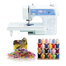 Load image into Gallery viewer, Brother XR9550 Computerized Sewing and Quilting Machine with Sewing Clips, Tin Box and Polyester Embroidery Sewing Thread Bundle (3 Items)