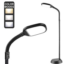 Load image into Gallery viewer, Addlon LED Floor Lamp with 4 Brightness Levels & 3 Color Temperatures, Smooth Touch Switch, 2500 Lumens, Dimmable Reading Standing Lamp with Gooseneck for Sewing Living Room Office - Classic Black