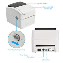 Load image into Gallery viewer, FungLam Label Printer, High Speed USB Direct Thermal Label Printer for Amazon, Ebay, Etsy, Shipify Labeling, 4x6 Shipping Label Printer, Thermal Printer, White
