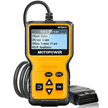 Load image into Gallery viewer, MOTOPOWER MP69033 Car OBD2 Scanner Code Reader Engine Fault Code Reader Scanner CAN Diagnostic Scan Tool for All OBD II Protocol Cars Since 1996, Yellow