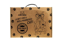 Load image into Gallery viewer, Cat Box Eco Cat Toilet for Four Weeks. Ready to use Shatter-Resistant Anti-Breaking Self-Cleaning Kitty Litter Cardboard Box Tray Refills Non-Clumping Wood Mineral Cat Litter Smell up to 25-30 Days