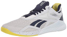 Load image into Gallery viewer, Reebok womens Nano X Cross Trainer , True Grey/Vector Navy/Chartreuse , 9.5