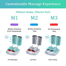 Load image into Gallery viewer, Shiatsu Foot Massager with Deep Kneading, Foot and Calf Massager with Heat, Air Leg Compression Massager for Circulation, Relieve Plantar Fasciitis,3 Modes 3 Intensities, Up to Size 14 (Dark Gray)