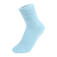 Load image into Gallery viewer, Zando Women's Winter Fuzzy Warm Crew Sock Microfiber Cozy Sleeping Plush Socks Thick Fluffy Slipper Sock Casual Super Soft Home Sock 5 Pairs Rainbow Solid One Size