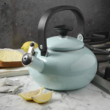 Load image into Gallery viewer, Kenmore Broadway Enamel on Steel Tea Kettle, 1.5-quart, Glacier Blue