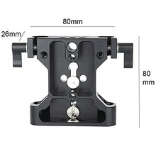 Load image into Gallery viewer, NICEYRIG Multipurpose Camera Base Plate with 15mm Rod Rail Clamp for DSLR Rig Support System