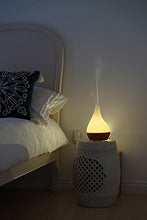 Load image into Gallery viewer, XBrand Bamboo/Glass Aromatherapy Essential Oil Diffuser & Color Changing Mist Humidifier, 10 Inch Tall, Brown & White