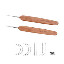 Load image into Gallery viewer, 2pcs/Set Dreadlock Crochet Hook for Hair Dreadlock Needle Tool for Braid Craft Dread Locks Crochet Needles (1 Hook 0.5mm + 1 Hook 0.75mm)