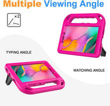 Load image into Gallery viewer, BMOUO for Samsung Galaxy Tab A 8.0 Case 2019 SM-T290/T295, Tab A 8.0 2019 Case with Screen Protector, Shockproof Light Weight Handle Stand Galaxy Tab A 8.0 inch 2019 Kids Case Without S Pen - Rose
