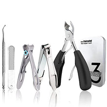Load image into Gallery viewer, Thick Toenail Clippers, Mens Nail Clippers for Large Big Thick Nail and Toenail Senior Nail Clippers with Easy Grip Rubber Handle for Podiatrist/Ingrown/Seniors/Professional