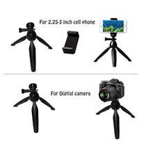 Load image into Gallery viewer, HUAY Mini Tripod, Cell Phone Stand,Lightweight Tabletop Small Phone Tripod for iPhone Samsung Huawei Smartphone, Camera with Bluetooth Remote Control, 180 Rotating Metal Ball Mount Holder