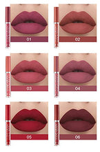 Load image into Gallery viewer, 6Pcs Matte Liquid Lipstick Makeup Set, Matte liquid Long-Lasting Wear Non-Stick Cup Not Fade Waterproof Lip Gloss (Set A)