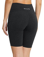 Load image into Gallery viewer, BALEAF Women's 8" High Waist Biker Workout Yoga Running Compression Exercise Shorts Side Pockets Charcoal Size M
