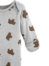 Load image into Gallery viewer, Simple Joys by Carter's Unisex Babies' Neutral Cotton Sleeper Gown, Pack of 3, Bear/Stripe/Dinosaur, Newborn
