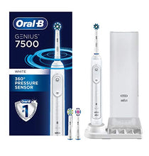 Load image into Gallery viewer, Oral-B 7500 Power Rechargeable Electric Toothbrush with Replacement Brush Heads and Travel Case, White
