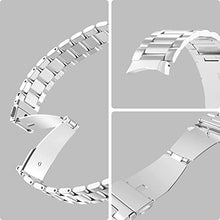Load image into Gallery viewer, Kartice No Gap Bands Compatible with 2021 Samsung Galaxy Watch 4 Classic 46mm Bands No Gaps Solid Stainless Steel Metal Watch Bands for Galaxy Watch 4 Classic 46mm Men Women Band (Silver)