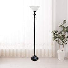 Load image into Gallery viewer, Elegant Designs LF2001-RBW Torchiere Floor Lamp, Restoration Bronze/White