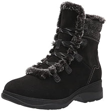 Load image into Gallery viewer, Clarks Women's Aveleigh Zip Warmlined Waterproof Fashion Boot, Black Waxy Suede, 8.5