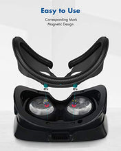 Load image into Gallery viewer, KIWI design VR Facial Interface Bracket with Anti-Leakage Nose Pad, 2 pcs PU Leather Anti-Dirt Sweat-Proof Foam Face Cover Pad for Valve Index Accessories