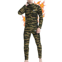 Load image into Gallery viewer, Men's Thermal Underwear Wintergear Fleece Long Johns Compression Base Layer Set Skiing Warm Top & Bottom (Camo, Small)