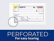 Load image into Gallery viewer, 1InTheOffice Money and Rent Receipt, 2-3/4 x 5-3/8 Inches, 2-Parts, Carbonless, White/Canary, 50 Sets per Book (2 Books)
