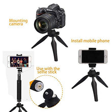 Load image into Gallery viewer, Mini Phone Tripod, LINKCOOL Lightweight Tabletop Tripod for IPhone Samsung Cellphone Camera DSLR Gopro with 360 Rotating Metal Ball Head & Universal Phone Mount Holder & Wirless Remote Control - Black