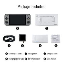 Load image into Gallery viewer, DREAMHAX RG552 Handheld Game Console with 5.36 Inches Touch Screen Linux Android Dual System WiFi Supported, Video Games with 6400mAh Battery High Speed RK3326 6-core 1.8GHz/4G/64GB+16GB+64GB (Black)