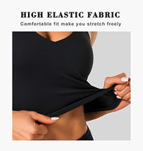 Load image into Gallery viewer, Dragon Fit Sports Bra for Women Longline Padded Bra Yoga Crop Tank Tops Fitness Workout Running Top (Medium, Black)