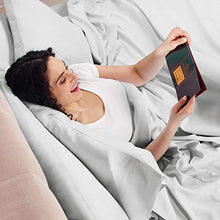 Load image into Gallery viewer, 7 Piece Split King Sheets - Bed Sheets Split King Size – Bed Sheet Set Split King Size - 7 PC Sheets - Deep Pocket Sheets Microfiber Bedding Sets Hypoallergenic Sheets - Split King - Silver Light Gray