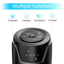 Load image into Gallery viewer, Tower Fan, 42 Inch Portable Oscillating Quiet Cooling Fan with Remote Controlled, 3 Modes and Speed Settings, Built-in Timer LED Display Stand Up Floor Fans Safe for Bedroom, Home Office Use, Black