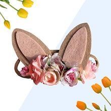 Load image into Gallery viewer, Bunny Ear Headband,Nylon Elastic Bunny Flower Ear Headband,Use for Holiday Parties, Weddings, Costumes, Easter Celebrations