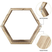 Load image into Gallery viewer, LIANTRAL Hexagon Floating Shelves, Wall Mounted Rustic Honeycomb Display Hanging Shelf for Living Room Bedroom