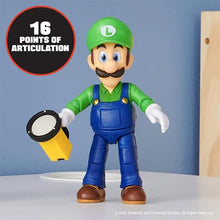 Load image into Gallery viewer, The Super Mario Bros. Movie - 5 Inch Action Figures Series 1 – Luigi Figure with Flashlight Accessory