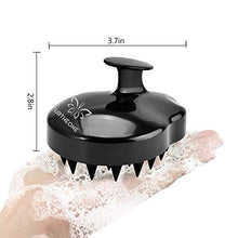 Load image into Gallery viewer, Hair Scalp Massager Shampoo Brush,Soft Silicone Hair Brush for Wet Dry Oily Curly Straight Thick Thin Rough Long Short Natural Men Women Kids Pets Hair Care Tools(Black)